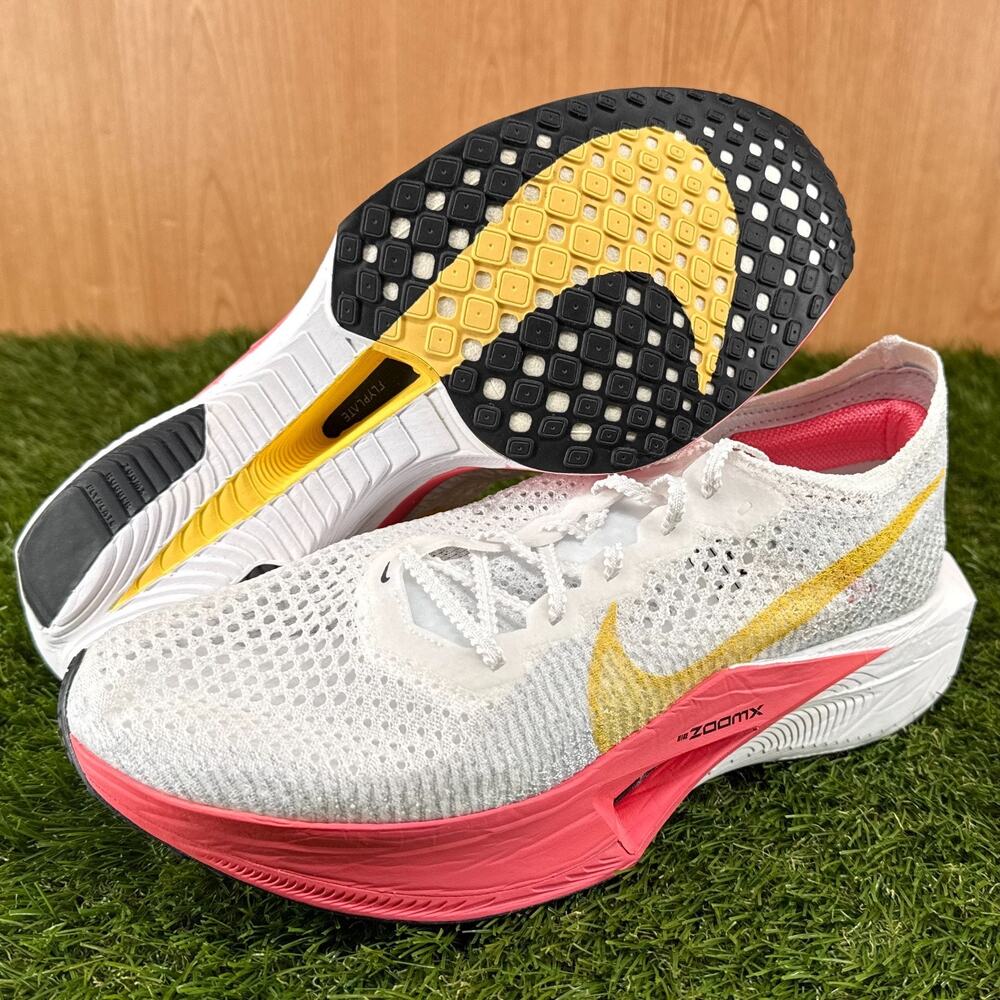 Nike ZoomX Vaporfly 3 White Topaz Gold Sea Coral DV4130-101 Women’s Size 10